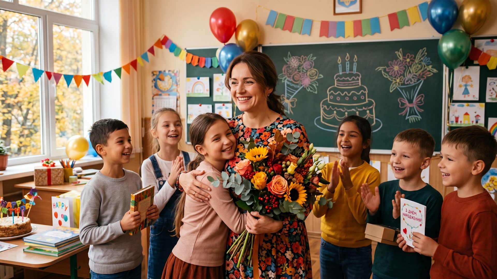 привітання з днем народження вчительці
